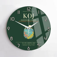 Thumbnail for Kagoshima Airport KOJ Wall-Clock No-Frame - Dark Green