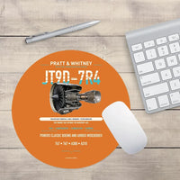 Thumbnail for JT9D-7R4 design on orange round mouse pad
