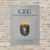Thumbnail for Spokane International Airport GEG vertical canvas print - no frame - light gray background