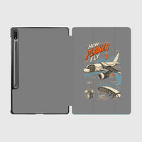 Thumbnail for How Planes Fly V2 design on gray samsung tablet tablet case