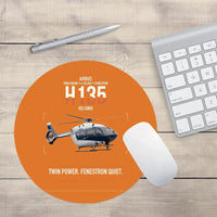 Thumbnail for Airbus H135 design on orange round mouse pad