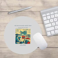 Thumbnail for VINTAGE G4295 - The High Desert Speed Trap - Designed Mouse Pads design on lightgray round