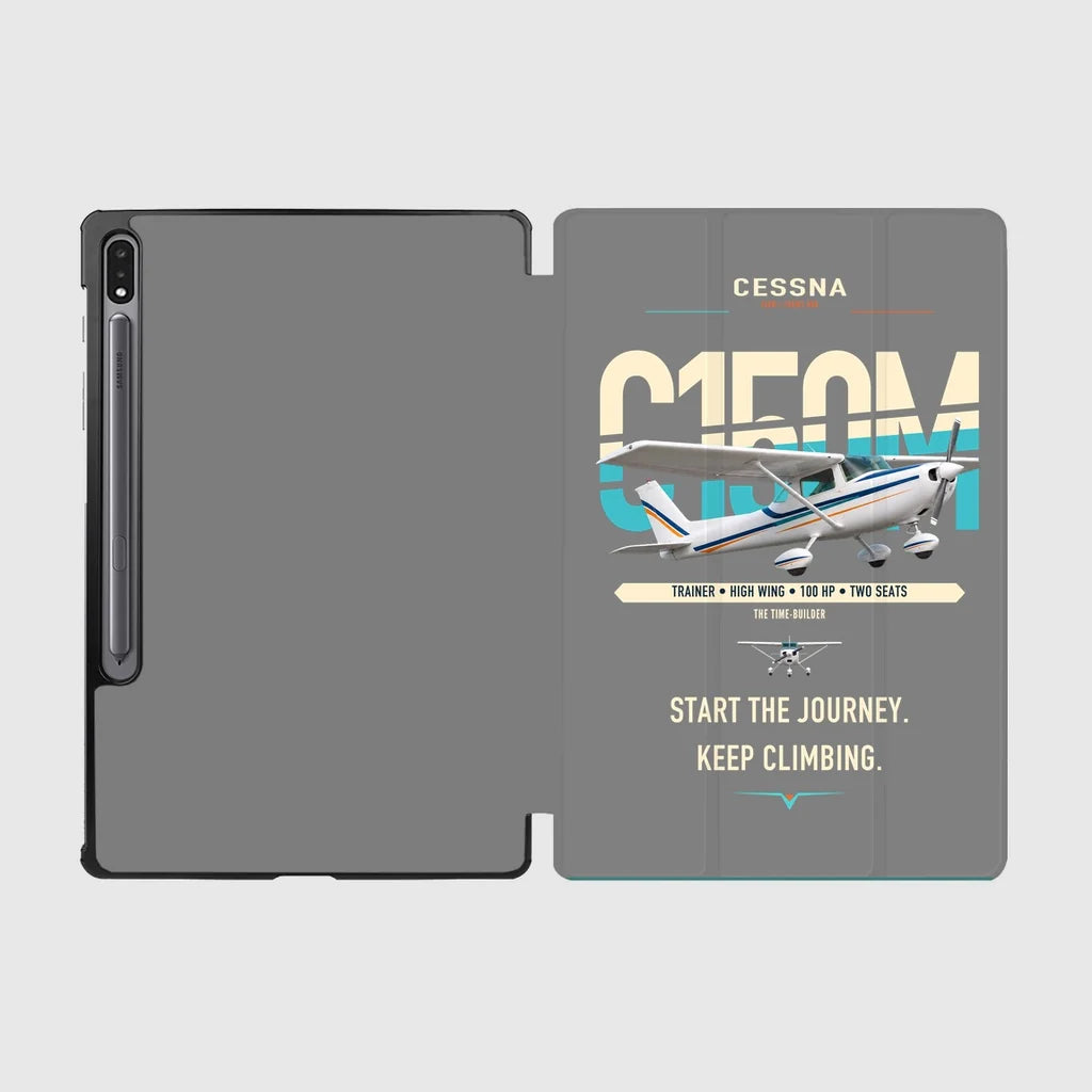 Cessna 150M design on gray samsung tablet tablet case