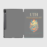 Thumbnail for Udon Thani International Airport (UTH) design on gray samsung tablet tablet case