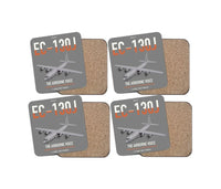 Thumbnail for EC-130J Commando Solo III design on gray 4 pieces set coaster