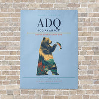 Thumbnail for Kodiak Airport ADQ - Canvas No Frame - Light Blue