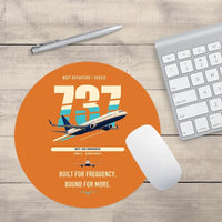 Thumbnail for Boeing 737-800 NG design on orange round mouse pad