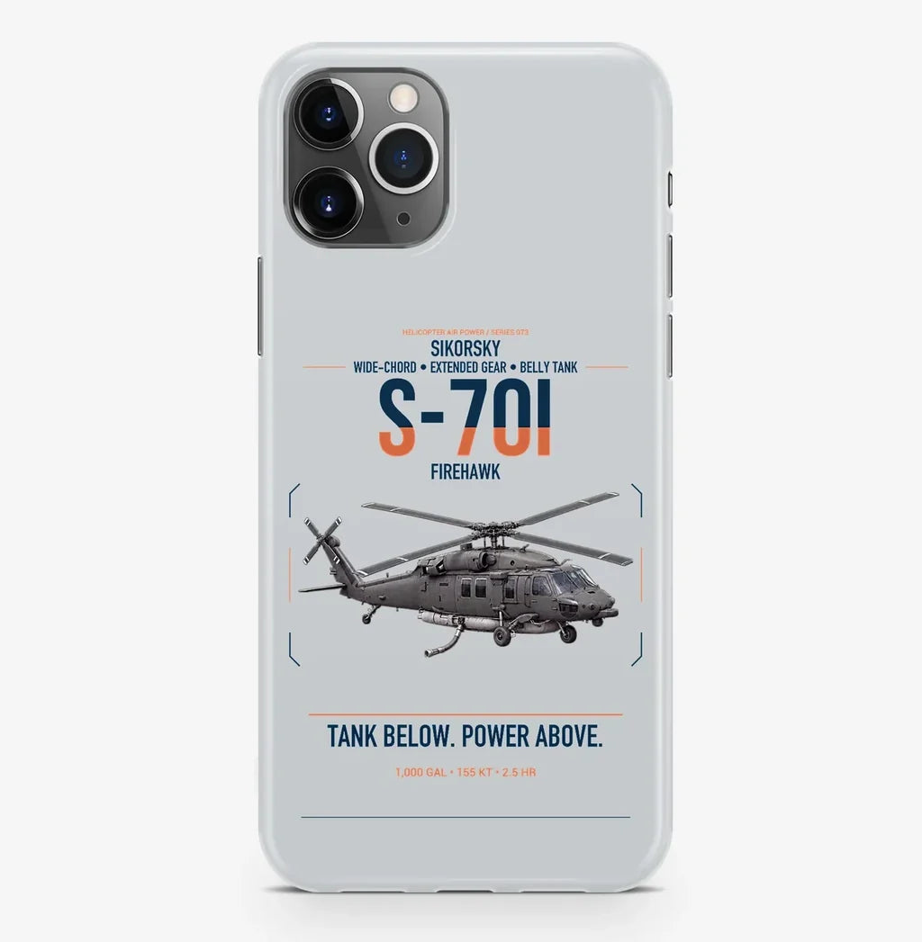 Sikorsky S-70i FIREHAWK design on light gray magsafe iphone case, for iPhone Pro Max
