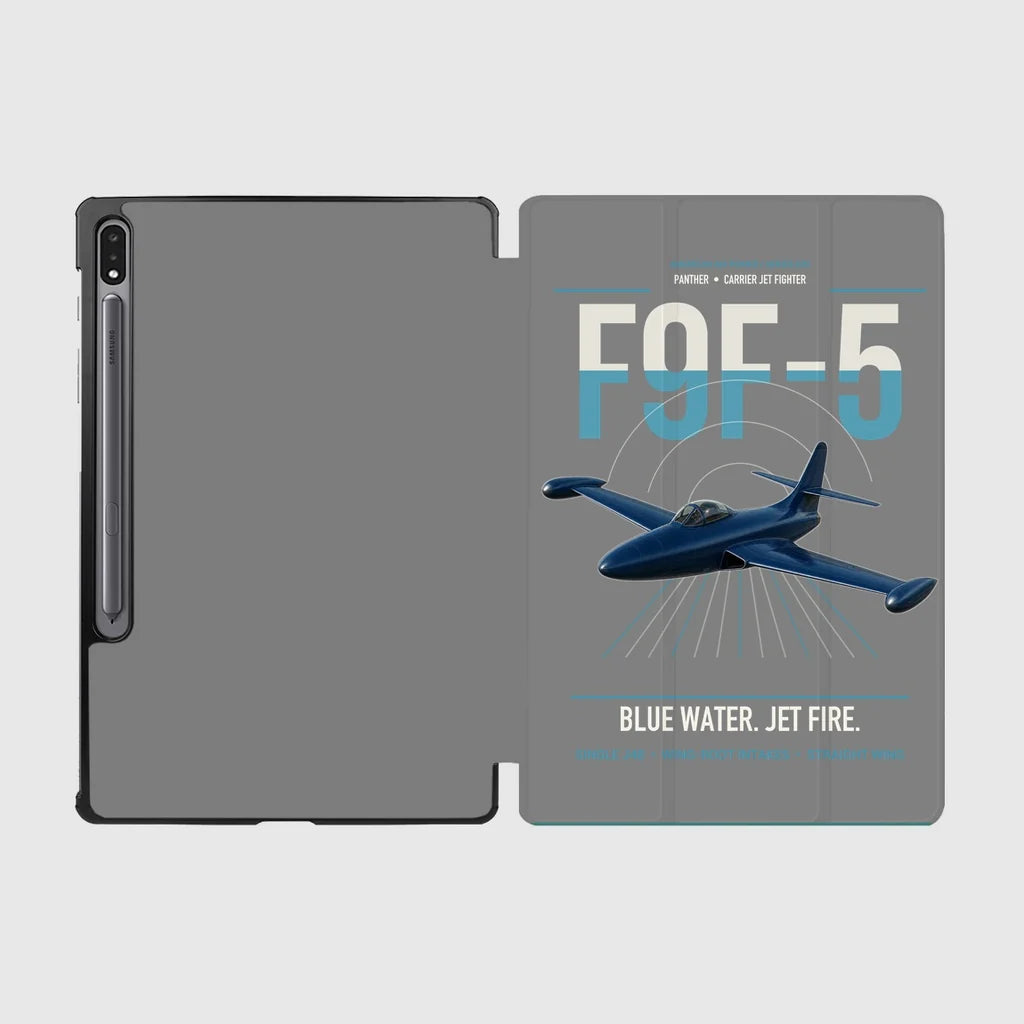 F9F-5 Panther design on gray samsung tablet tablet case