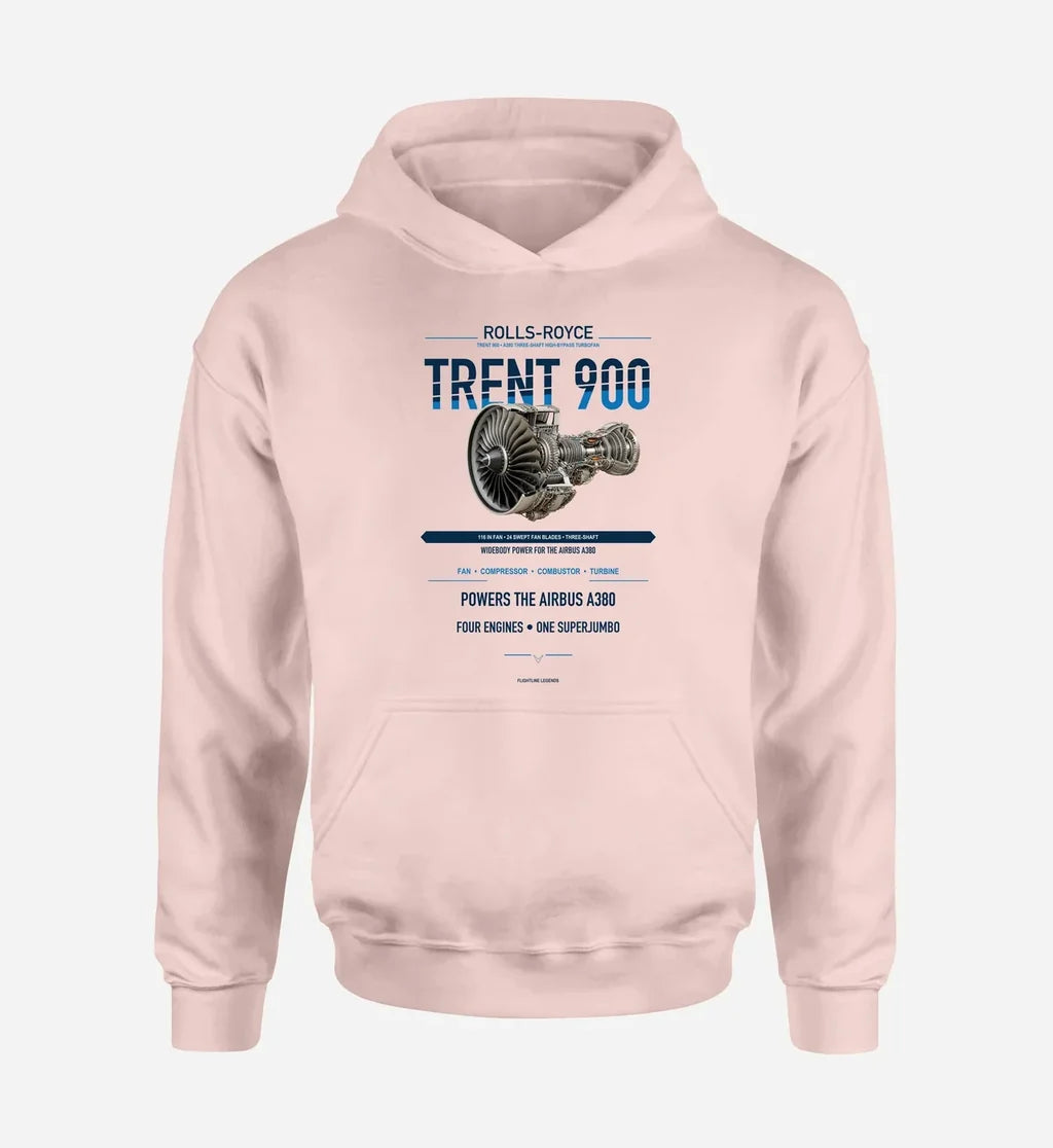 TRENT 900 design on pink hoodie single side