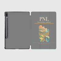 Thumbnail for Pantelleria Airport (PNL) design on gray samsung tablet tablet case