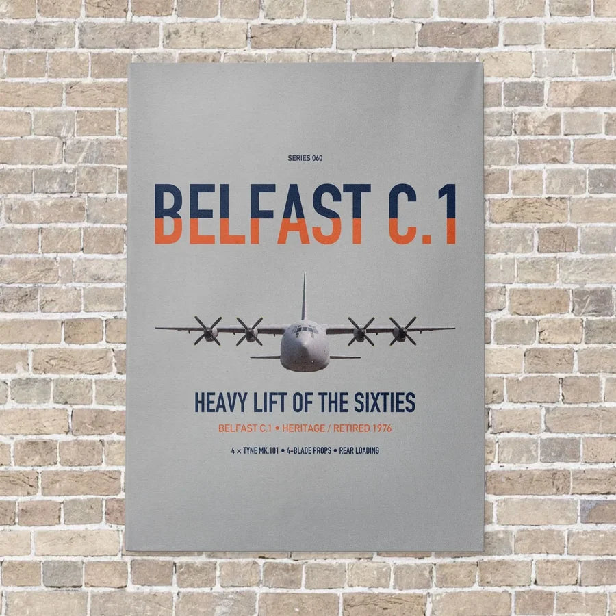 Short Belfast C.1 vertical canvas print - no frame - light gray background