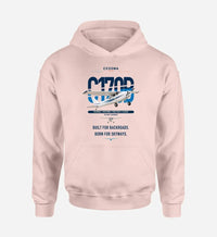 Thumbnail for Cessna 170B design on pink double-side hoodie, single-side print