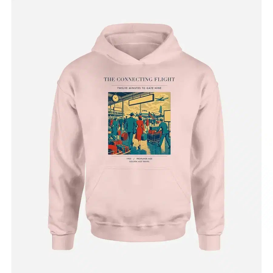 VINTAGE G4088 - The Connecting Flight - Premium Hoodie design on pink premium