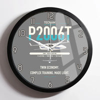 Thumbnail for Tecnam P2006T design on gray framed wall clock