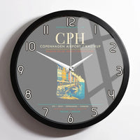 Thumbnail for Copenhagen Airport Kastrup CPH Wall-Clock Framed - Gray