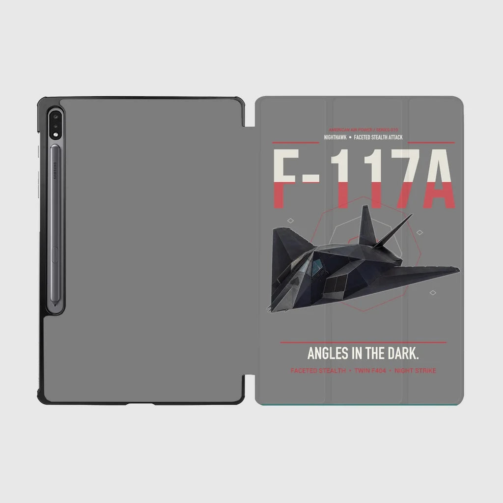 F-117A Nighthawk design on gray samsung tablet tablet case