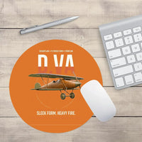 Thumbnail for Albatros D.Va design on orange round mouse pad