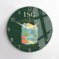 Thumbnail for Painushima Ishigaki Airport ISG Wall-Clock No-Frame - Dark Green