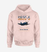 Thumbnail for SB2C-5 Helldiver design on pink double-side hoodie, single-side print
