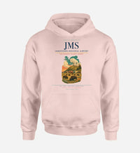 Thumbnail for Jamestown Regional Airport (JMS) design on pink hoodie single-side print