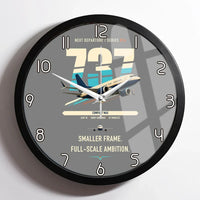 Thumbnail for Boeing 737 MAX 7 design on gray framed wall clock