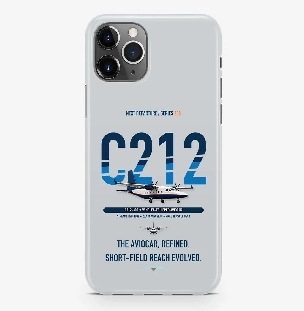CASA C-212-300 Aviocar Case ProMax design on light gray iphone case promax