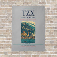 Thumbnail for Trabzon Airport TZX vertical canvas print - no frame - light gray background
