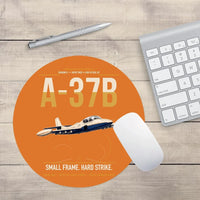 Thumbnail for A-37B Dragonfly design on orange round mouse pad