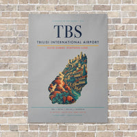 Thumbnail for Tbilisi International Airport TBS vertical canvas print - no frame - light gray background