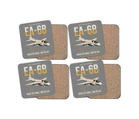 Thumbnail for EA-6B Prowler design on gray 4 pieces set coaster