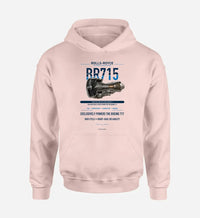 Thumbnail for BR715 design on pink hoodie single side