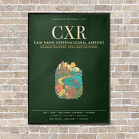 Thumbnail for Cam Ranh International Airport Nha Trang CXR - Canvas Framed - Dark Green