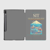 Thumbnail for Sitka Rocky Gutierrez Airport (SIT) design on gray samsung tablet tablet case