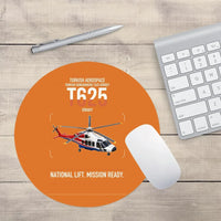 Thumbnail for Turkish Aerospace T625 Gökbey design on orange round mouse pad