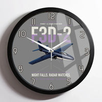 Thumbnail for F3D-2 Skyknight design on gray framed wall clock