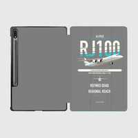Thumbnail for Avro RJ100 design on gray samsung tablet tablet case