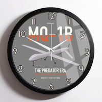 Thumbnail for MQ-1B Predator design on gray framed wall clock