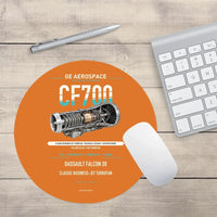 Thumbnail for CF700 design on orange round mouse pad