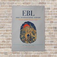 Thumbnail for Erbil International Airport EBL vertical canvas print - no frame - light gray background