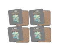 Thumbnail for Chambéry-Savoie Airport (CMF) design on gray 4 pieces set coaster