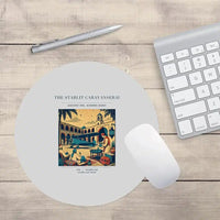 Thumbnail for VINTAGE G4336 - The Starlit Caravanserai - Designed Mouse Pads design on lightgray round