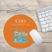 Thumbnail for Cadjehoun Airport (COO) design on orange round mouse pad