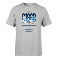 Thumbnail for Cessna A188B AgTruck design on light gray t-shirt, single-side print