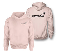 Thumbnail for Corsair Airlines logo on pink double side hoodie