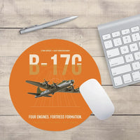 Thumbnail for B-17G Flying Fortress design on orange round mouse pad
