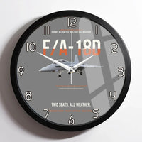 Thumbnail for F-A-18D Hornet Two Seats All Weather design on gray framed wall clock