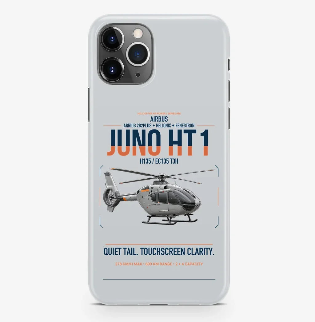 Airbus H135 Juno HT1 design on light gray magsafe iphone case, for iPhone Pro Max