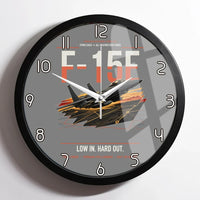 Thumbnail for F-15E Strike Eagle design on gray framed wall clock