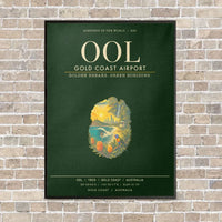 Thumbnail for Gold Coast Airport OOL - Canvas Framed - Dark Green